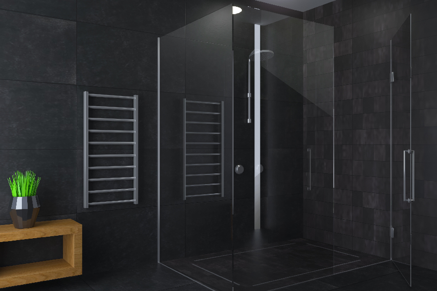 All Black Shower Room