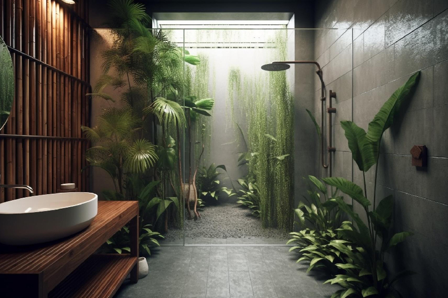 Plant Sanctuary Shower Room Design