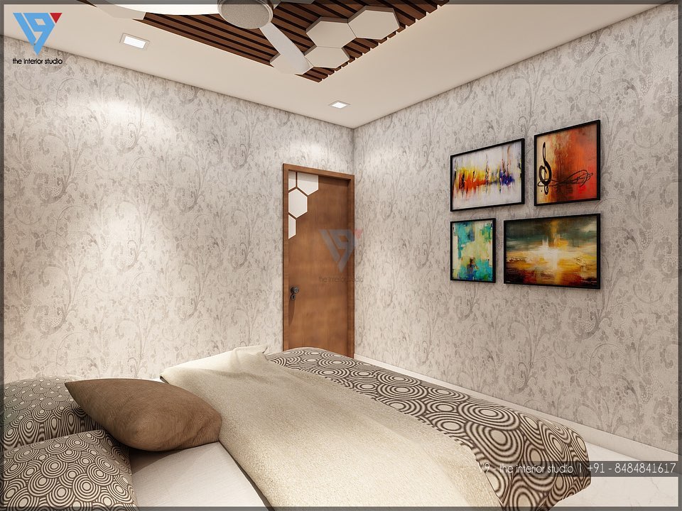 White & Brown themed Bedroom