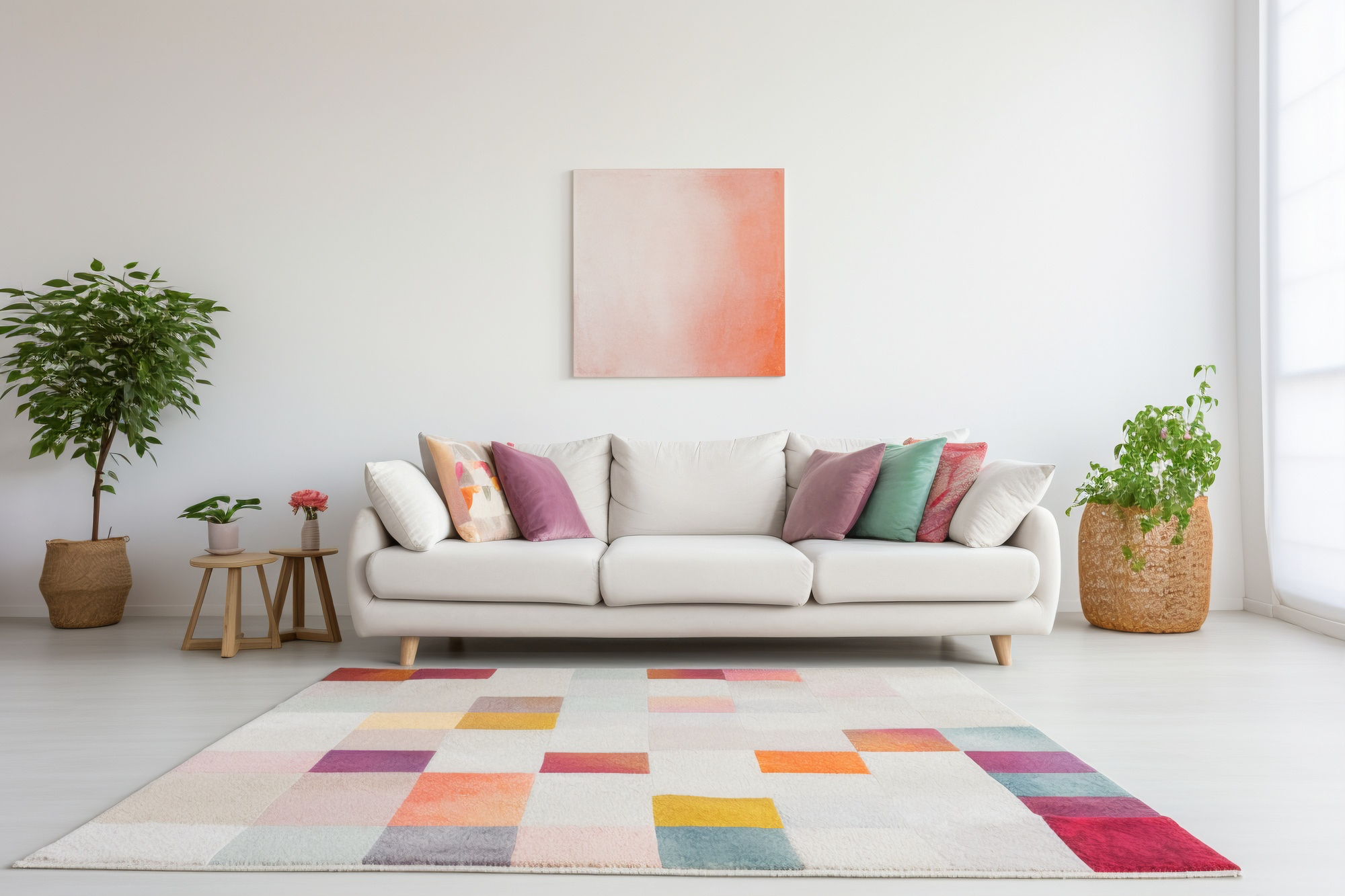 All White with a Pop of Colour Pattern