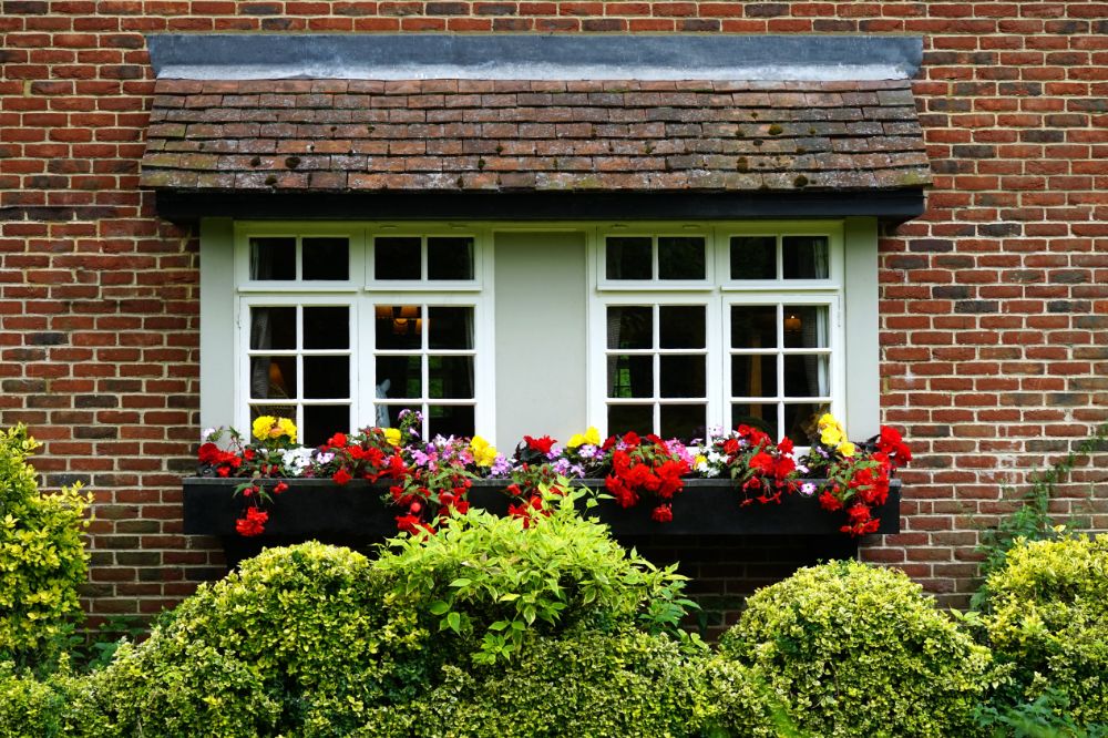 Colourful Flower Planter Box for Bay Window
