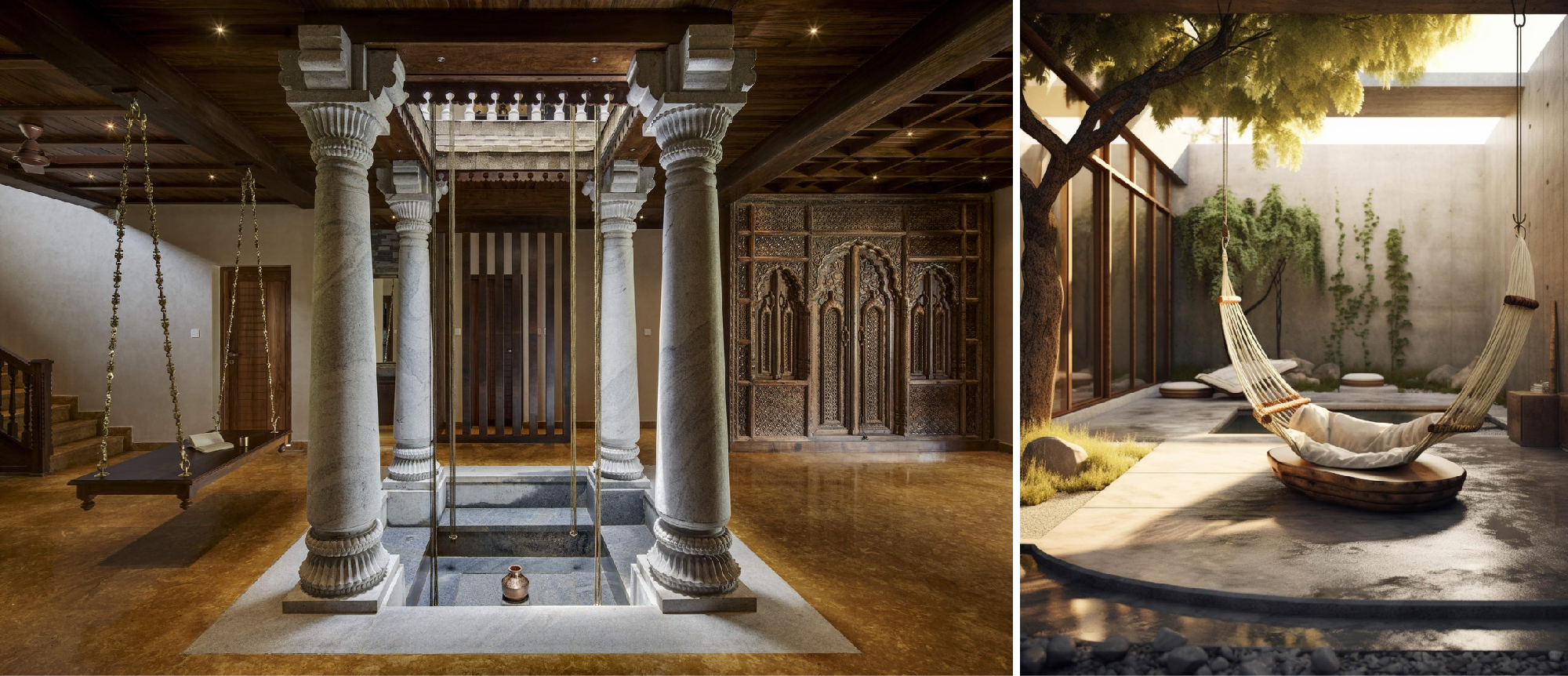 A Courtyard that Showcases Local Craftsmanship
