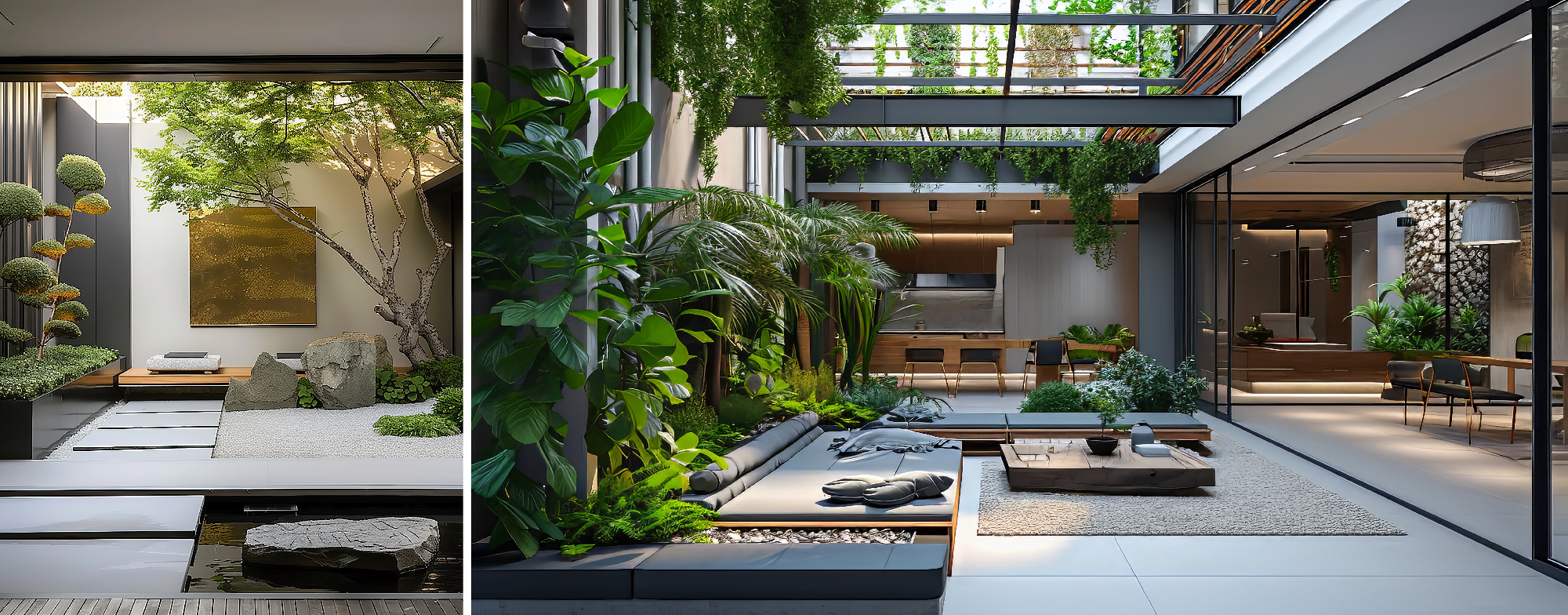 An Artistic Open-to-Sky Courtyard