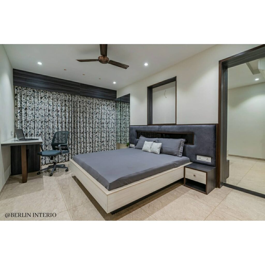 Modern Compact Bedroom in Greys and White