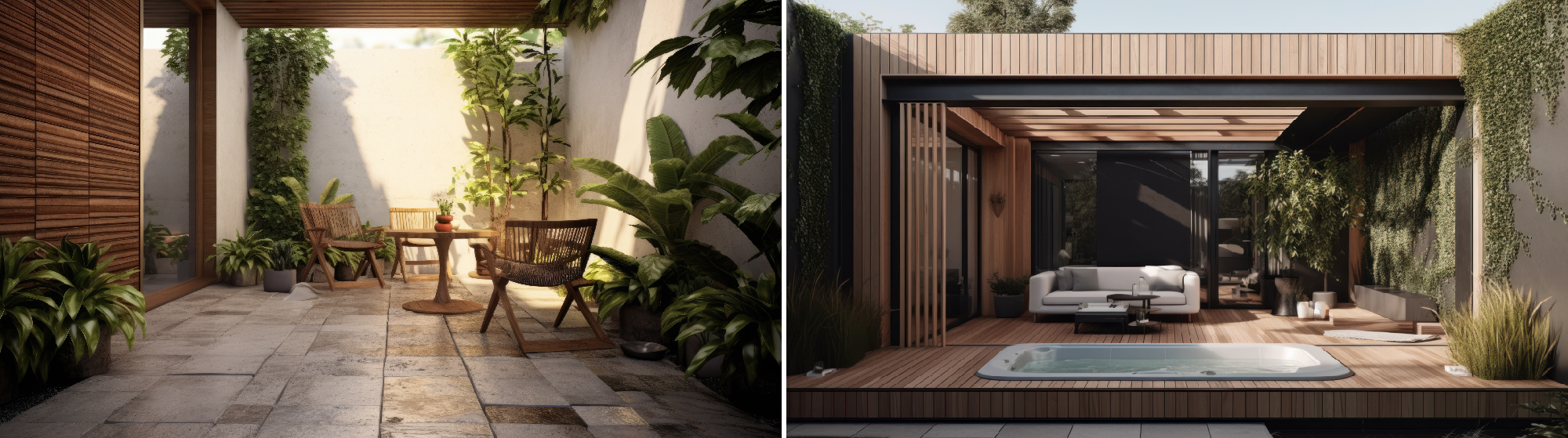 Courtyard That Draws the Outside In