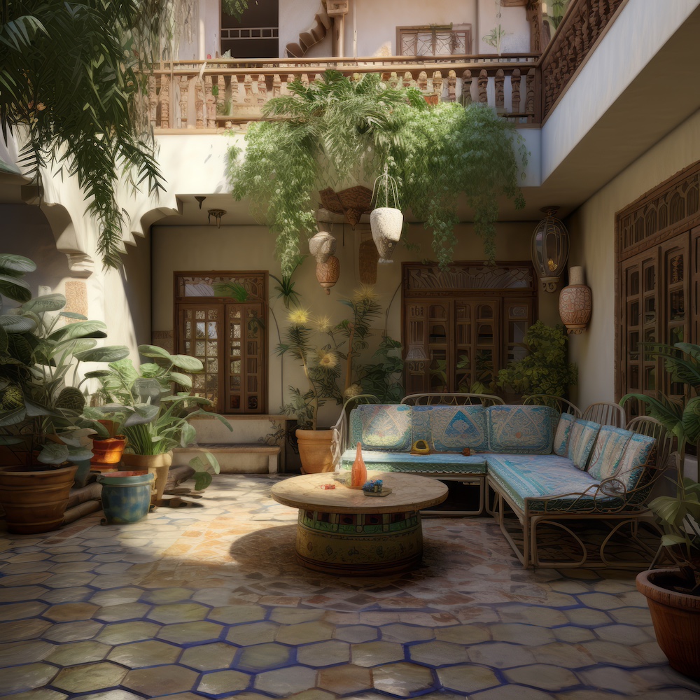 Modest Indoor Courtyard Design