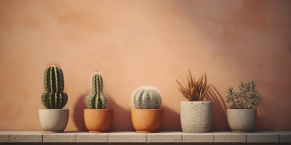 Pair Colourful Cacti with Dark Colour palette