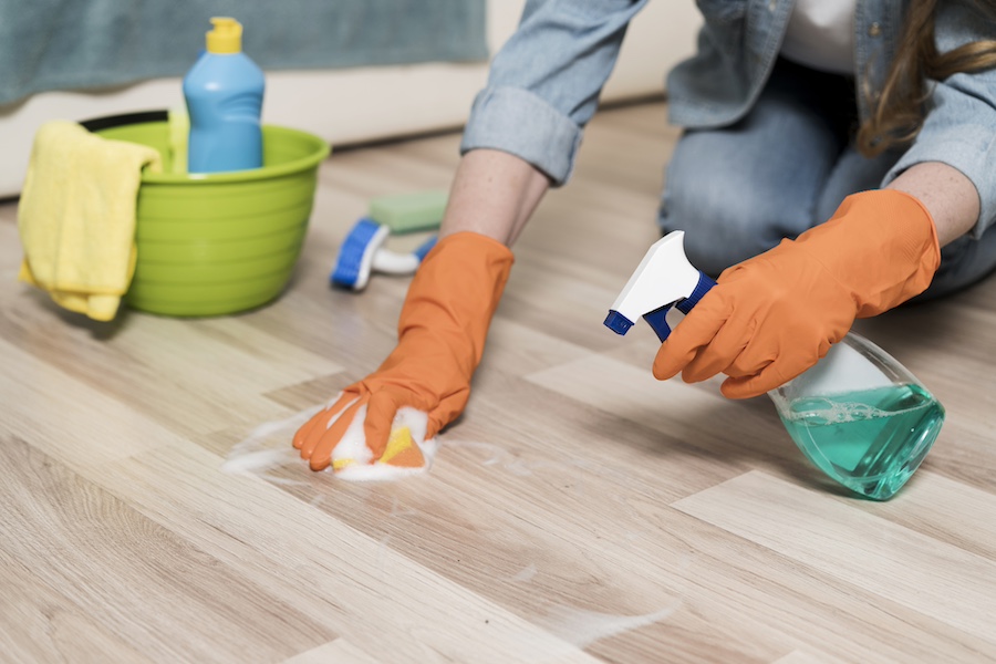 Vinyl Floor Cleaning