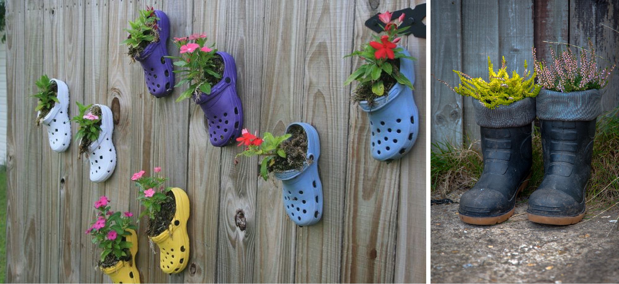 Crocs and Boots Planters