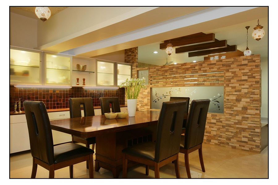 Modern Rustic Dining Table is Placed in a Spacious
