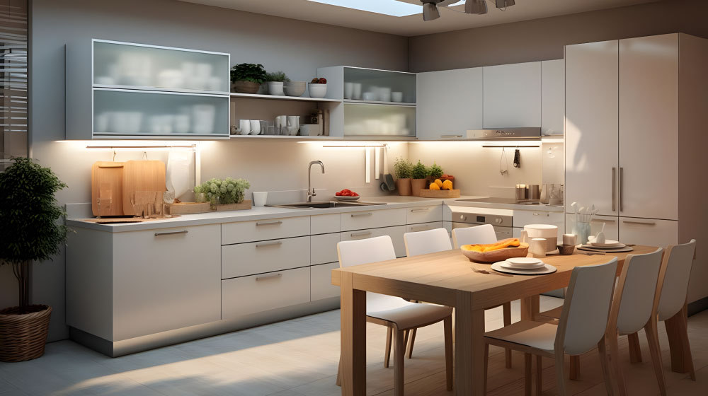 A Small Bright Kitchen with Ample Light
