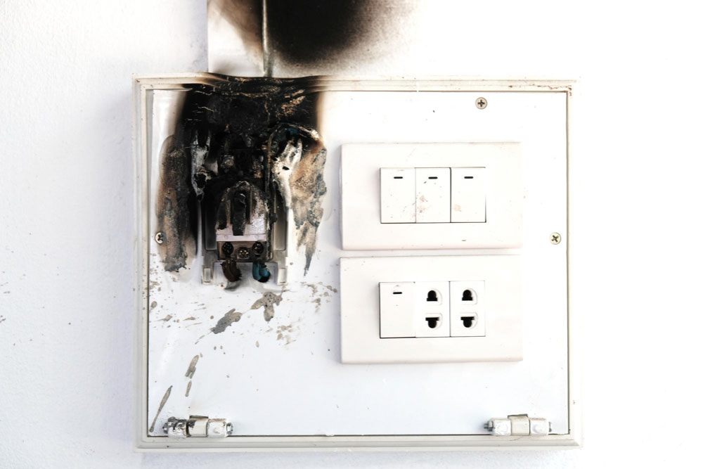 Burn Marks on Switchboard