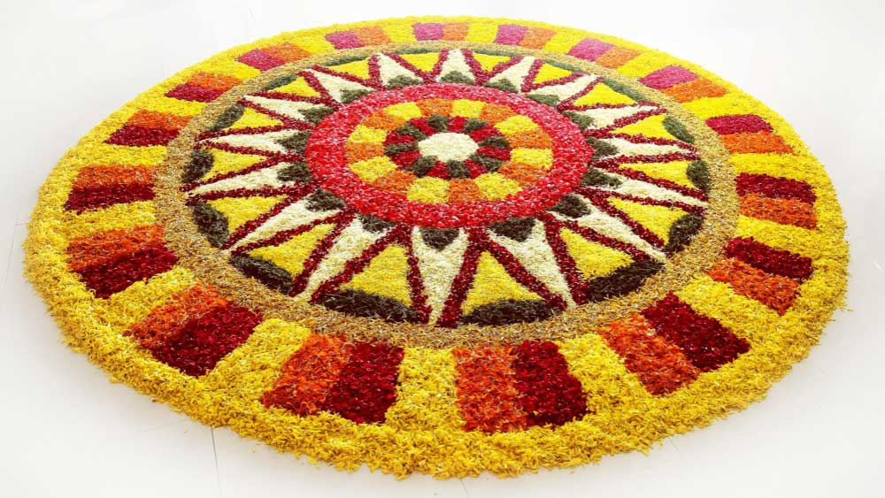 Circular Rangoli at Entrances for Festive Décor