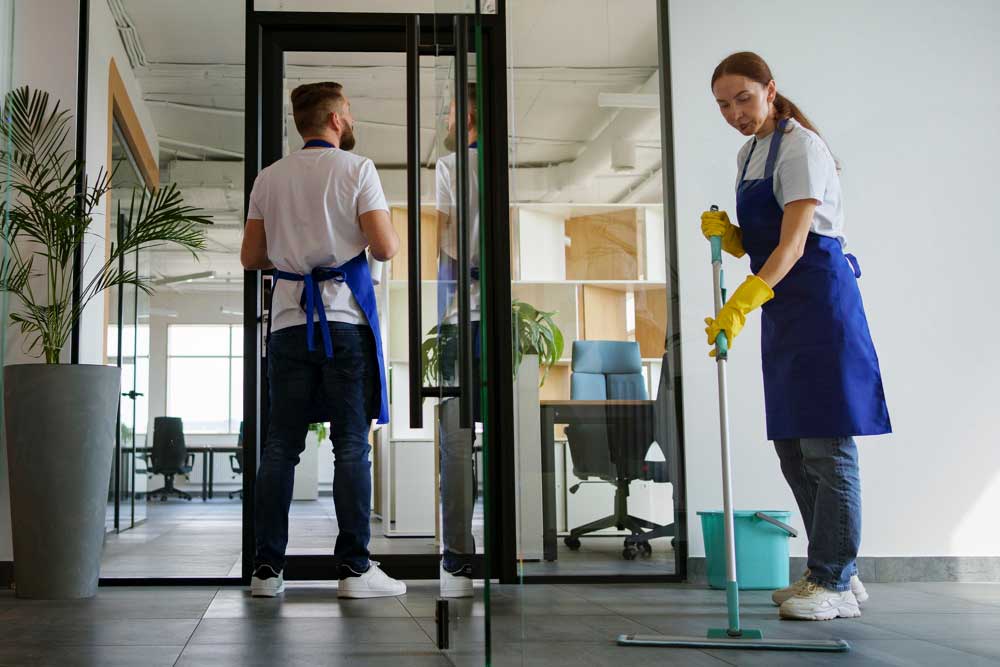 Cleaning Office Hallways