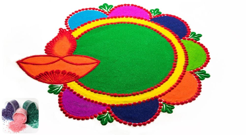 Coloured Salt Rangoli