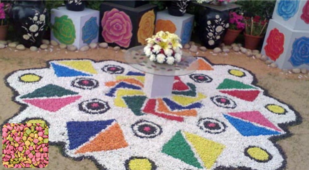 Coloured Stones for Rangoli