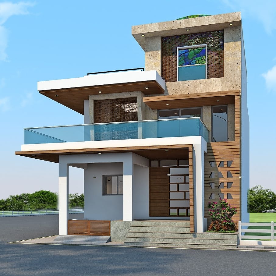 Digitally Crafted Vision of a Modern Suburban Neighborhood
