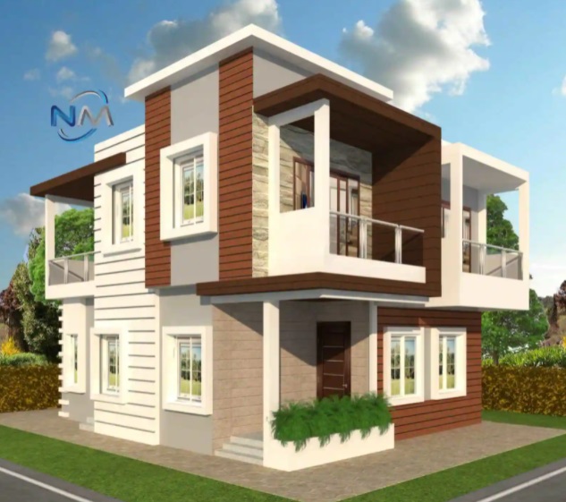 Modern Residential One Plus Two House