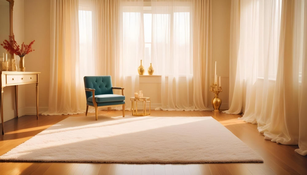 Place Rugs and Curtains to Combat Drafts