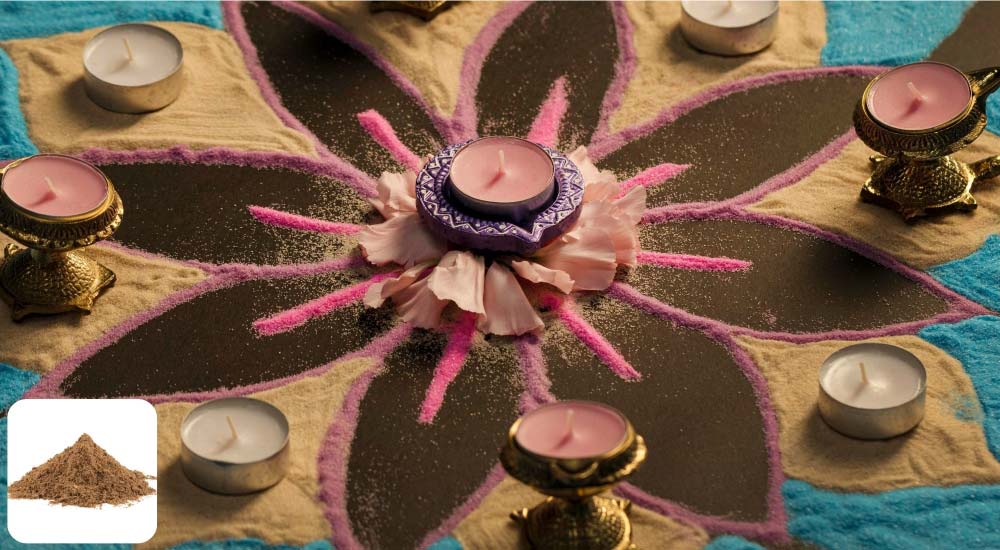 Saw Dust and Marble Dust Rangoli