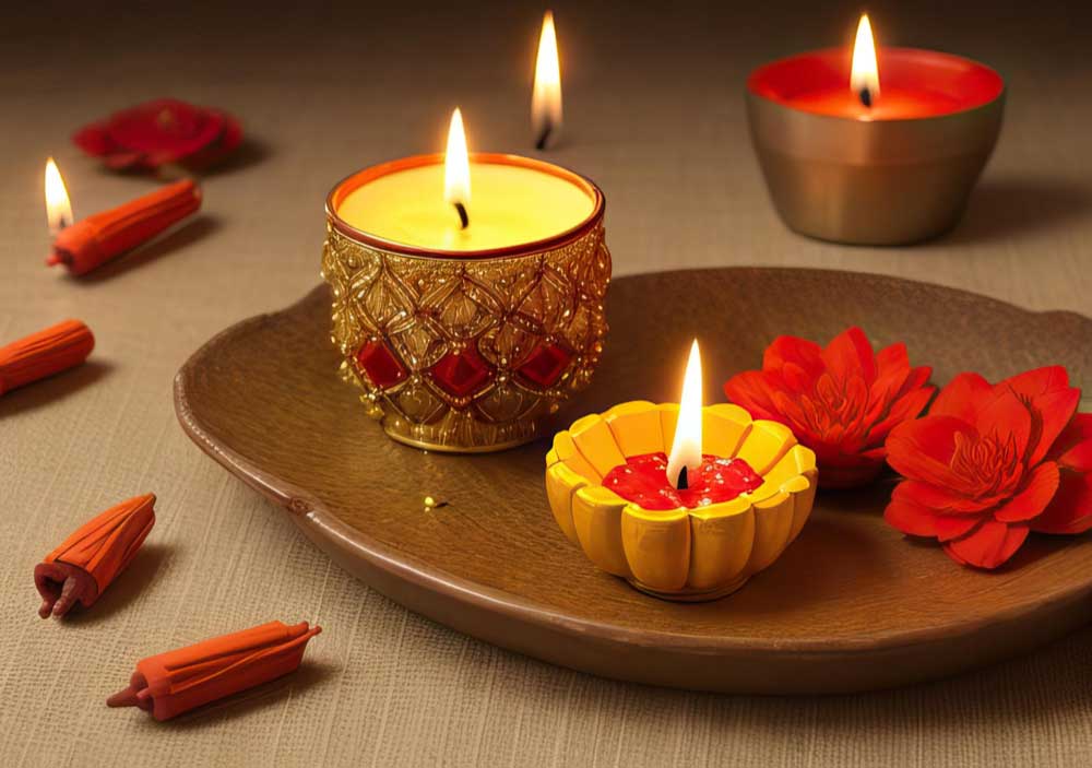Scented Candles or Diya for Festival Decoration