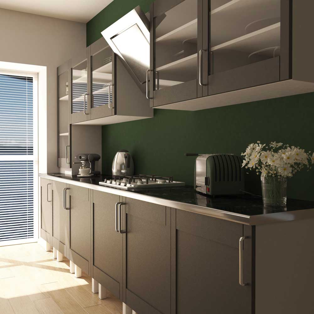 Small Well-Placed Kitchen Cabinets