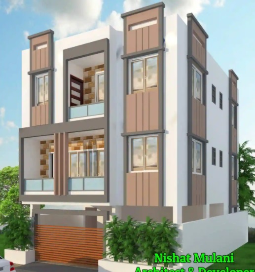 Three Storied Modern Building in Browns and Grey