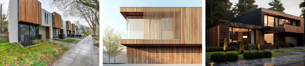 House with Wooden Façade Cladding