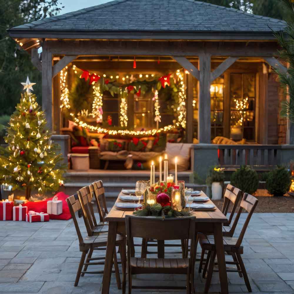 Outdoor Christmas Dining