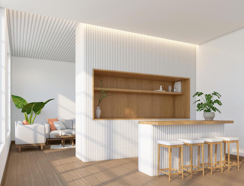Slat Wall Panelling Shelves