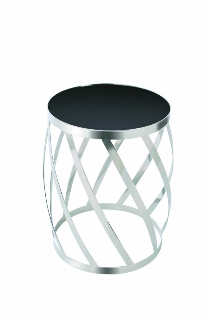 Stainless-Steel Centre Table with a Glass Top