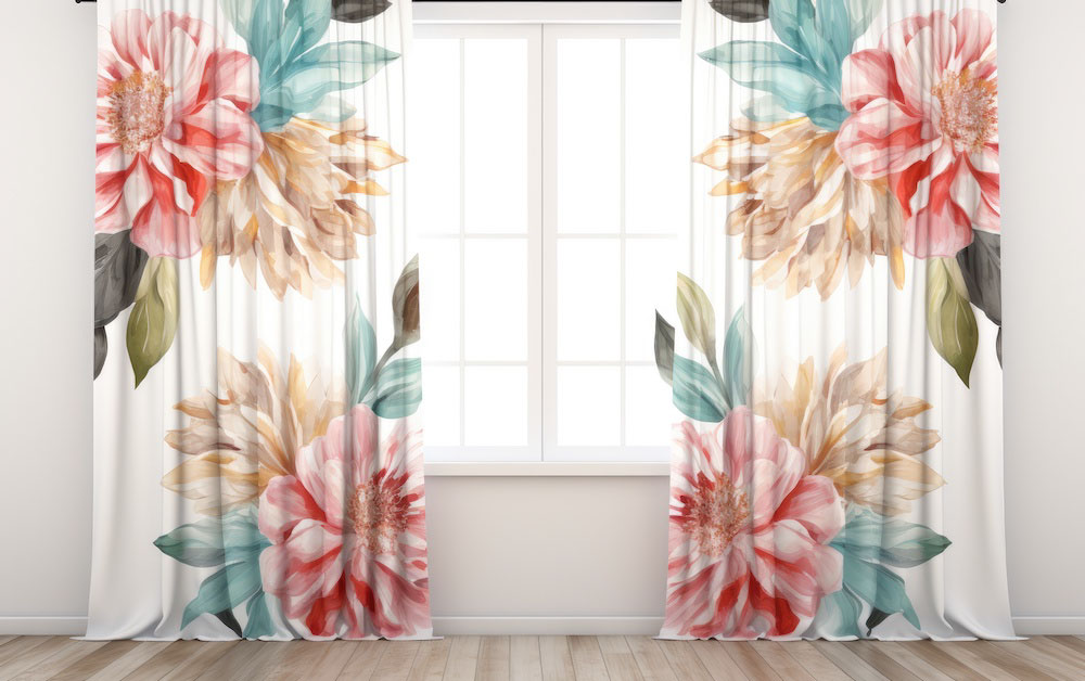 Floral Print Curtains