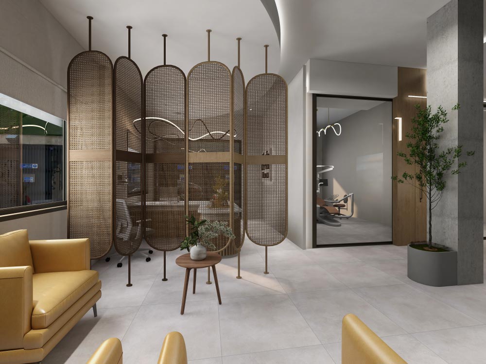 Arched Partition Wall with an Archway