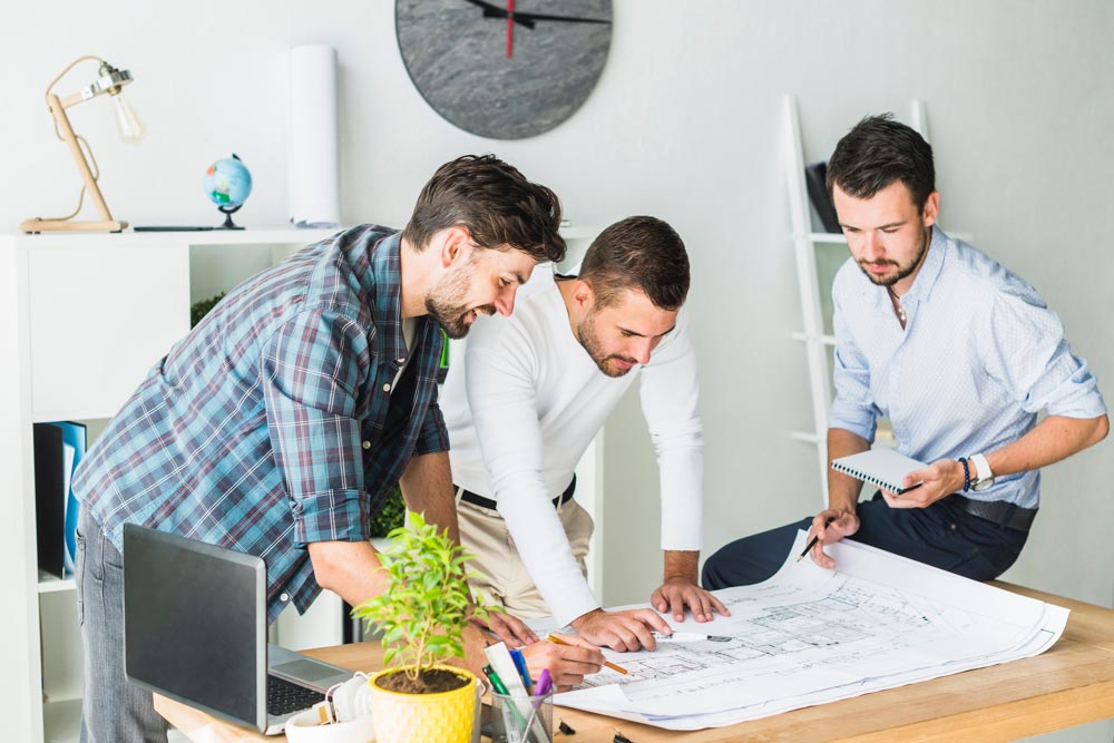 Architects and Builders Work Together