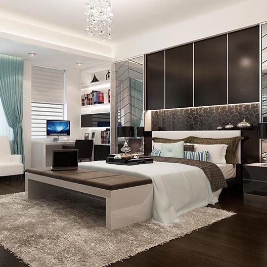 Modern Bedroom Features a Serene Palette