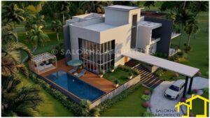 Modern Two-Story Bunglow with a Minimalist Design