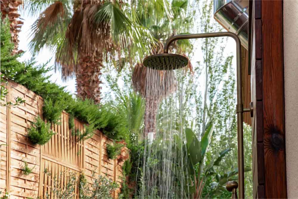 Bali Inspired Outdoor Shower Design