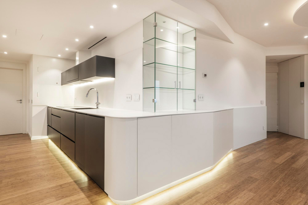 Complementary and Sleek Kitchen Cabinet Frame