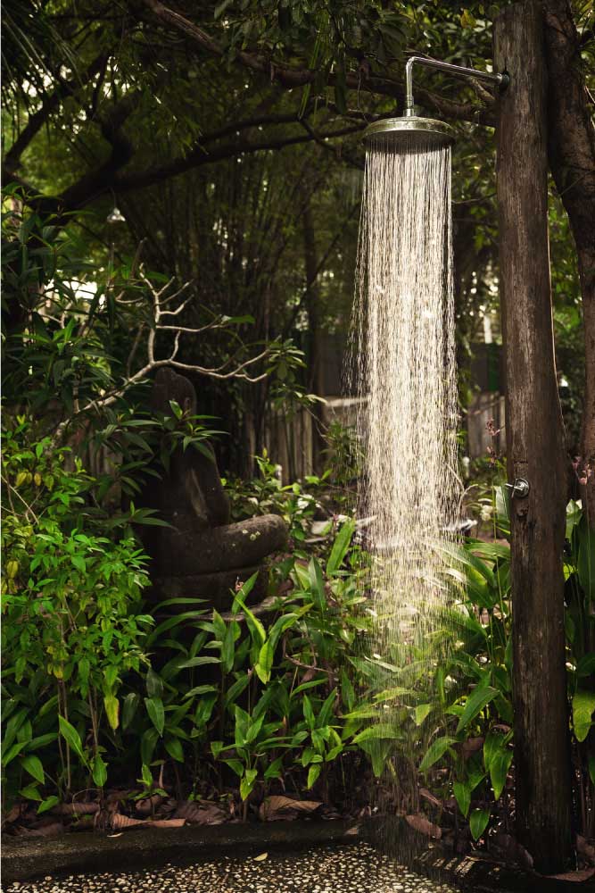Outdoor Shower Amidst the Jungle