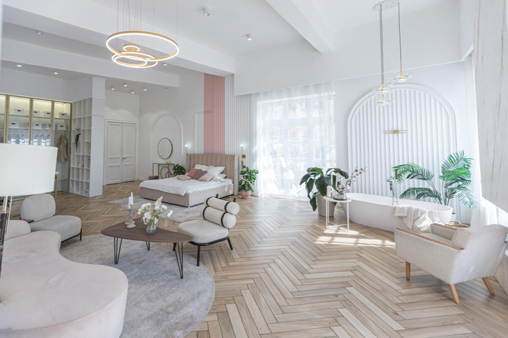 A Room All Painted in White Colour