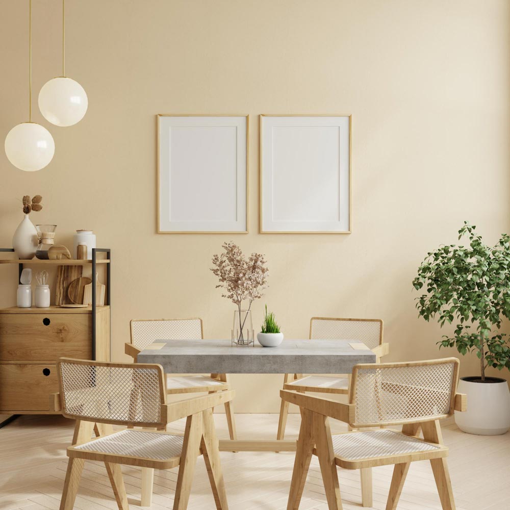 Cohesive Decor in Dining Room