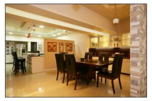 Modern Dining Area with a Warm Elegant Ambience