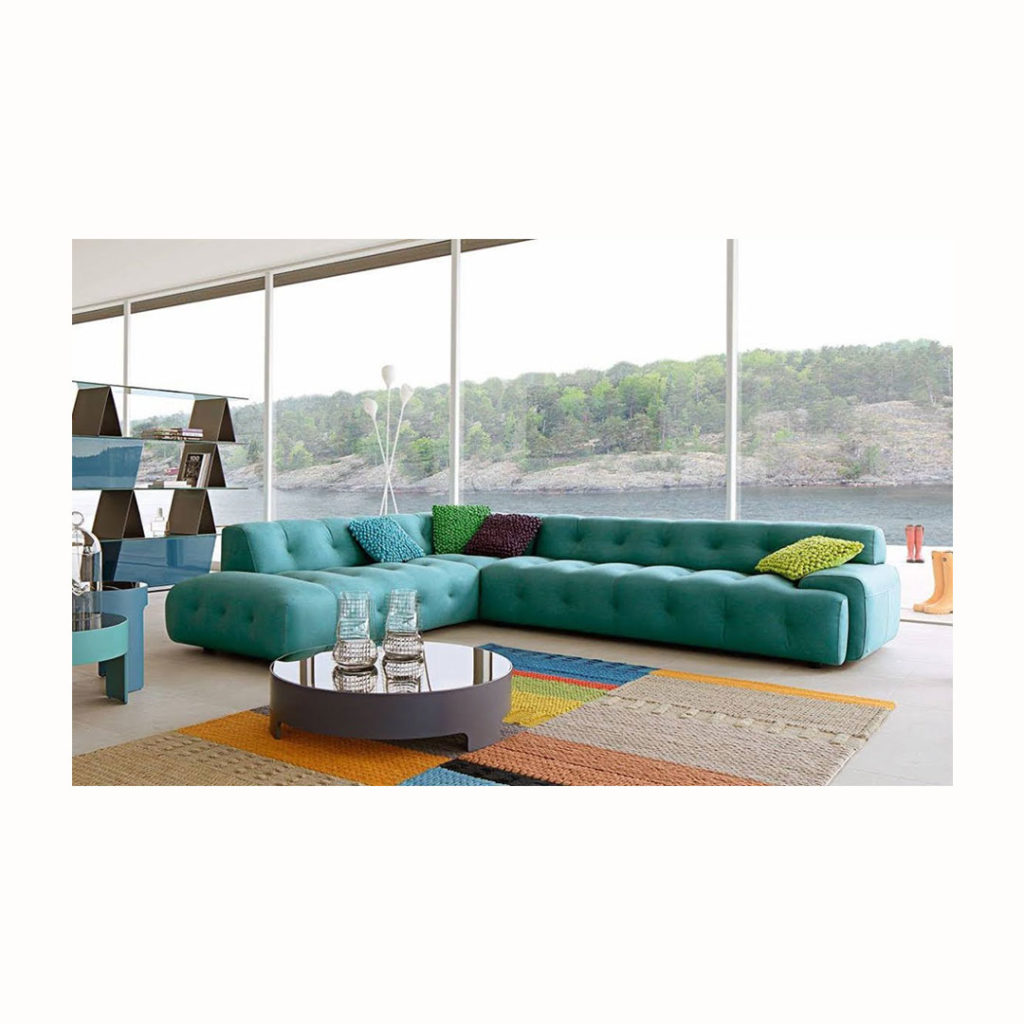 Modern Living Room with a Large L-Shaped Couch
