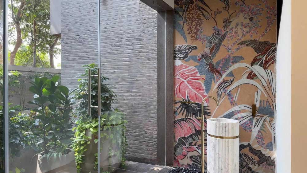 Tropical Wallpaper in Beach House Interior Design