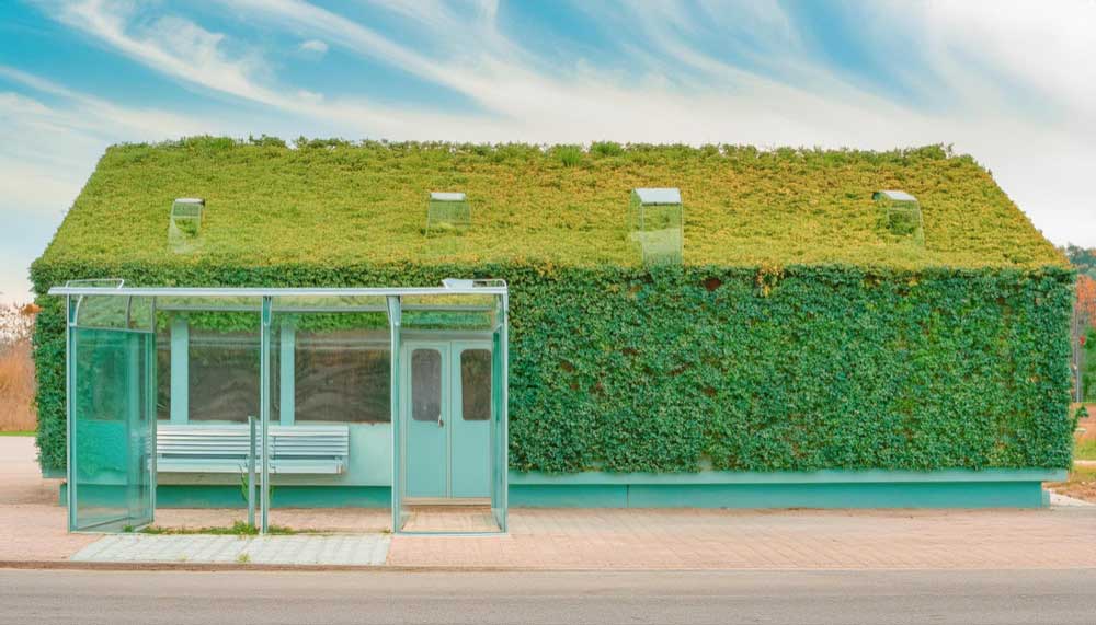 A Green Roof Covered with Greens for Cooling Effects