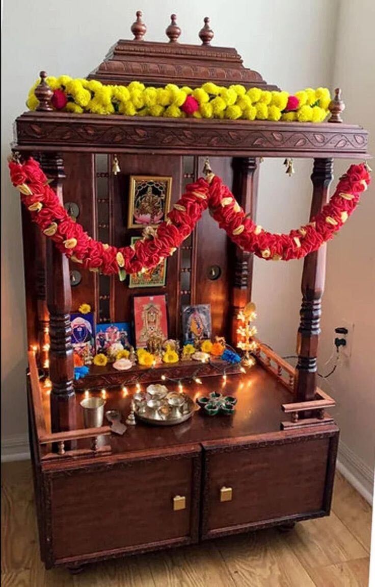 Corner Pooja Mandir Design