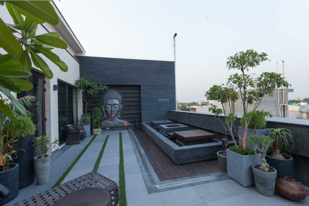 Japanese Zen-Inspired Terrace Garden
