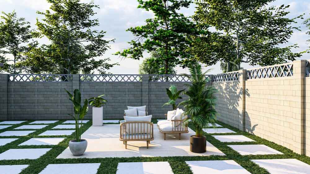 Minimalist Terrace Garden Layout
