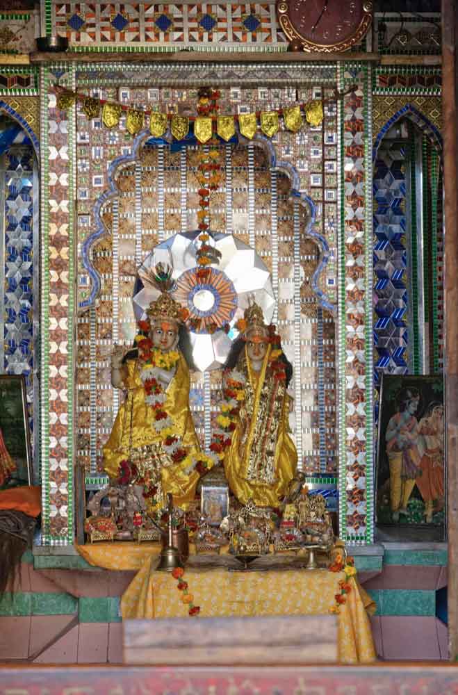 Puja Room with Decorative Metal Accents