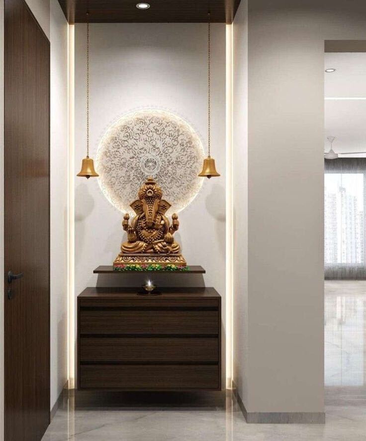 Puja Units with Storage Drawer